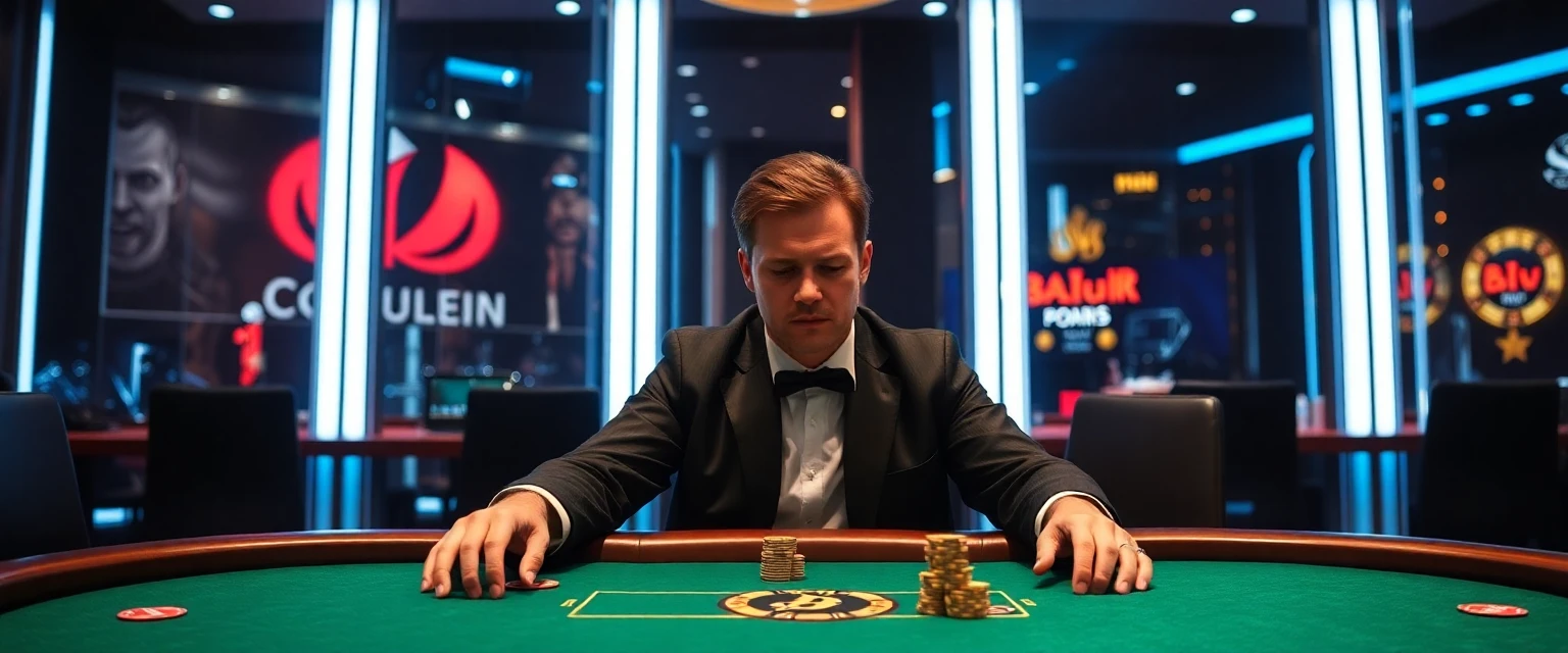 High stakes poker room with cryptocurrency betting