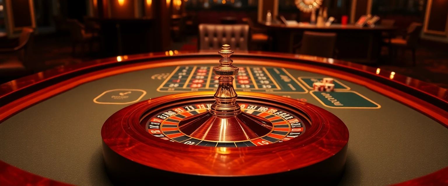 Luxury crypto roulette table with advanced betting interface